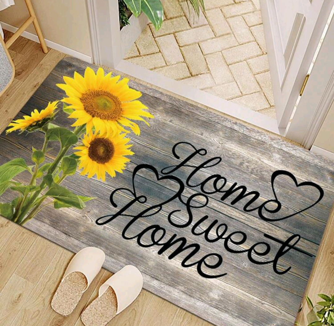 Sunflower Doormat Sweet Home | Colourful | Artsy Doormats / floral Doormat