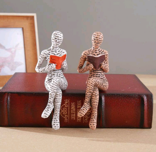 Resin Reading Figure Desk, Office Home Decoration For Bookshelf Gift For Readers