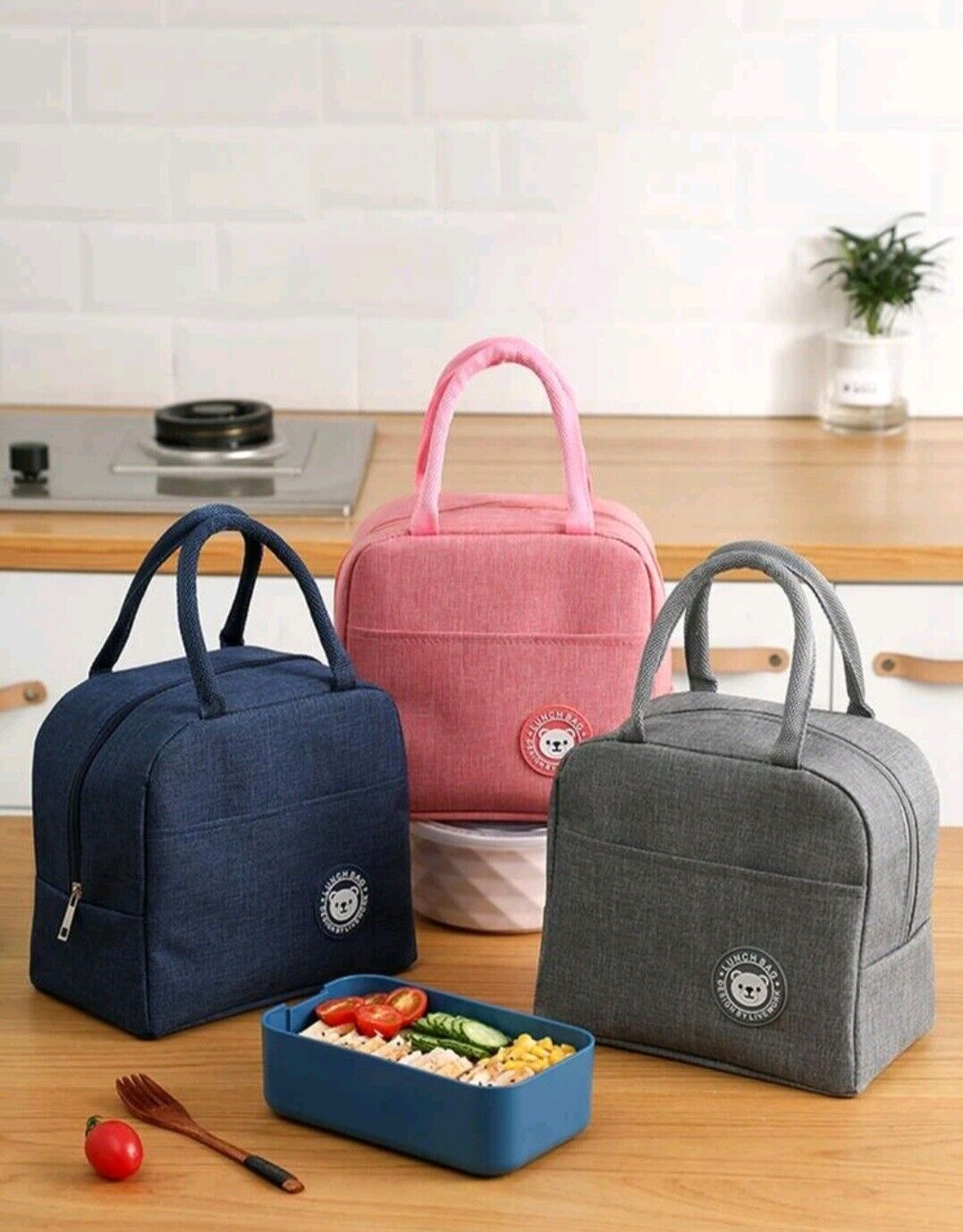 Thermal Insulated Lunch Bag Cool Bag Picnic Adult Kids Lunch Box Food Storage