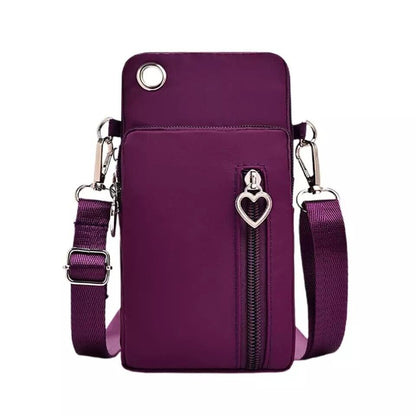 Stylish Mobile Phone Waterproof Crossbody Bag, Hands-free Phone Holder, Dog Walk