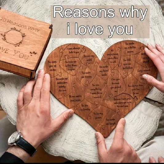 20 Reasons I Love Why You Jigsaw Puzzle Gift Valentine's Day for Her & Him Gifts