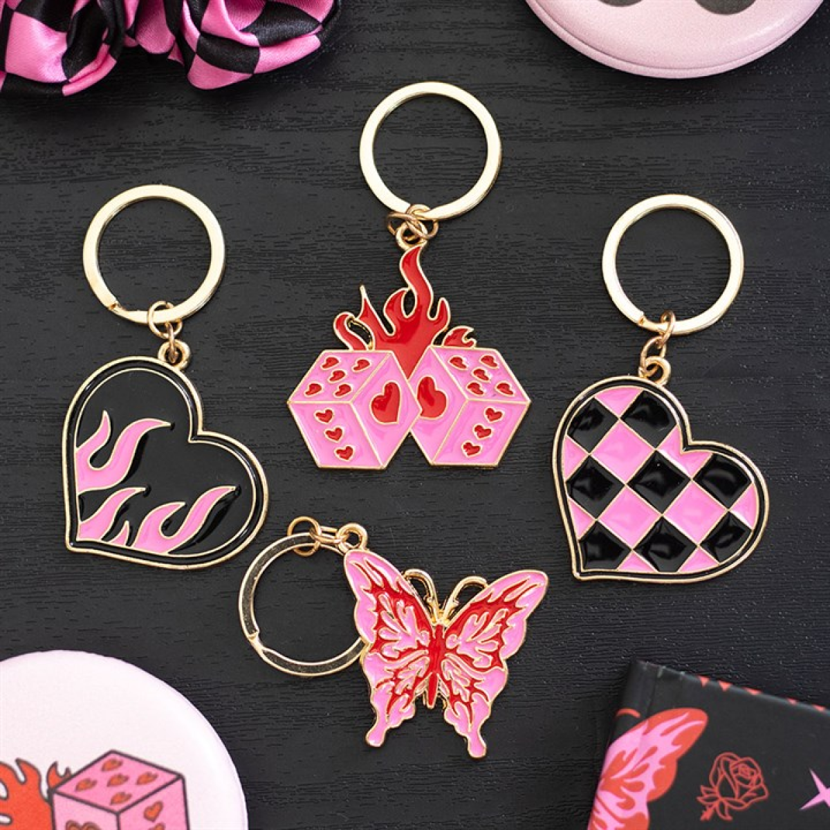Burning Heart Keyring