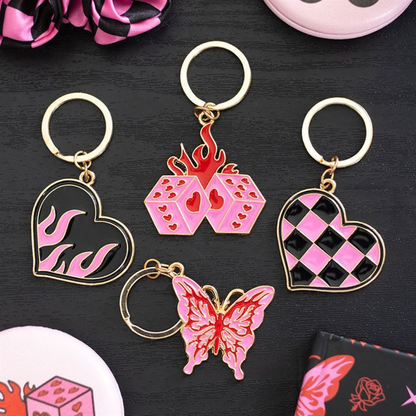 Burning Heart Keyring