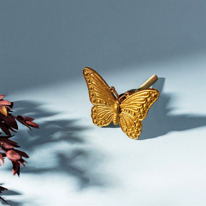 Gold Butterfly Drawer Knobs