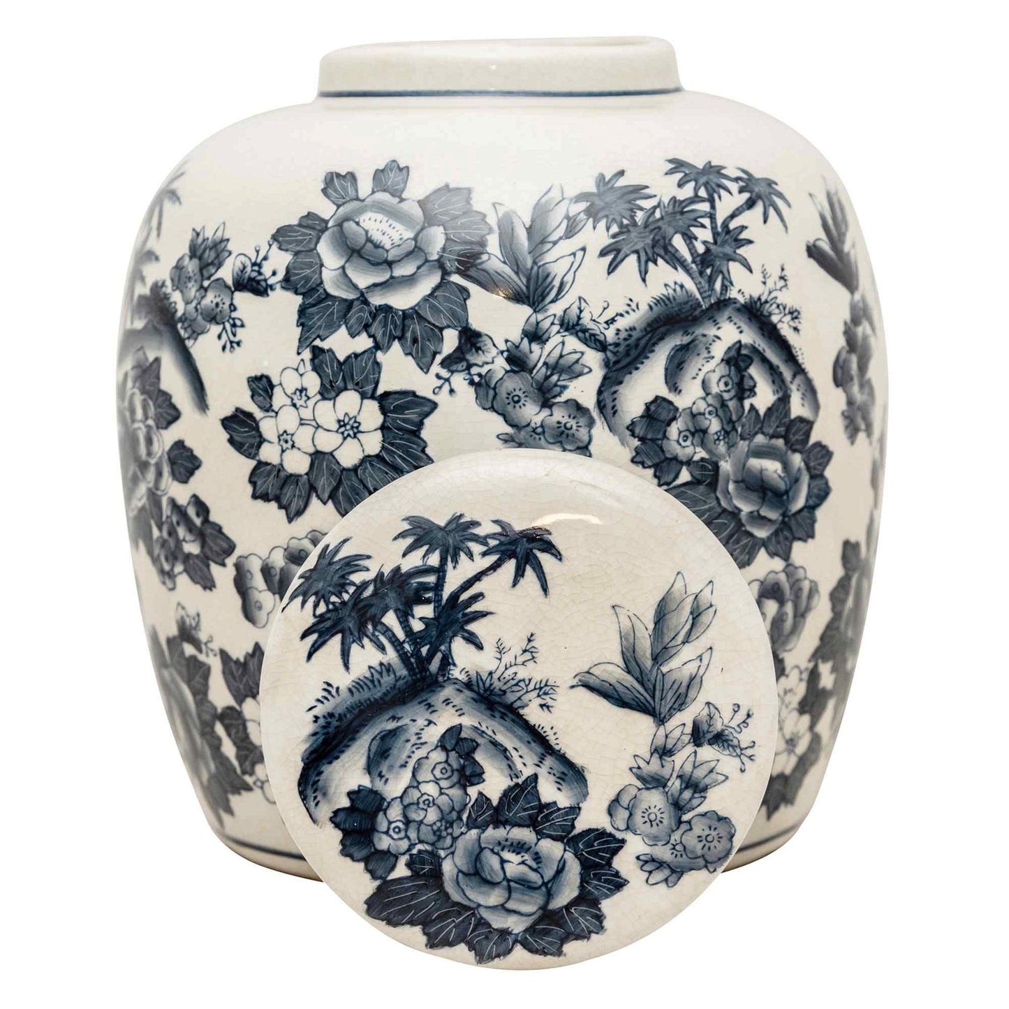 Mandela Island Grey & White 9" Ginger Jar