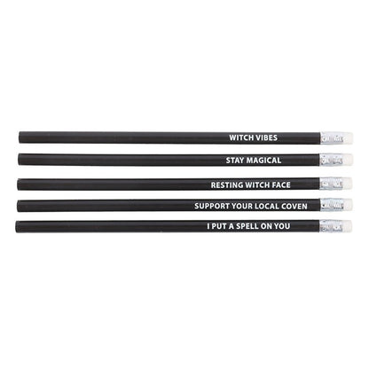 The Coven Club Set of 5 Witchy Pencils