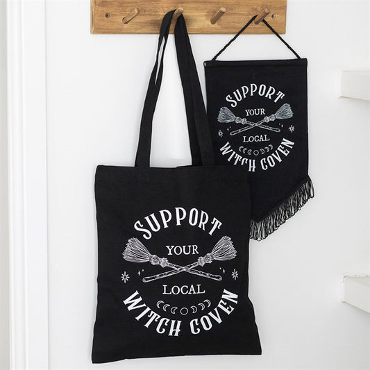 Support Your Local Witch Coven Polycotton Tote Bag