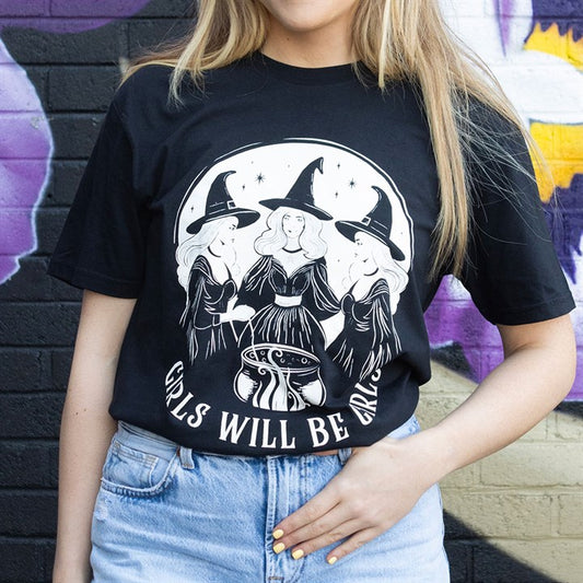 Girls Will Be Girls Witchy Unisex T-shirt Size S