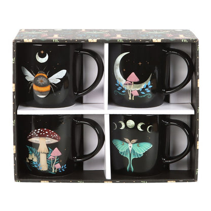 Set of 4 Dark Forest Mugs