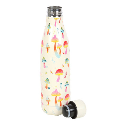 Funky Fungi Mushroom Print Metal Water Bottle