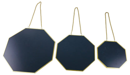 Set of 3 Hanging Geometric Mirrors