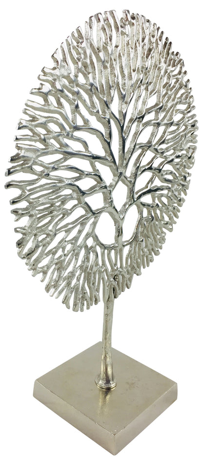 Silver Coral Sculpture