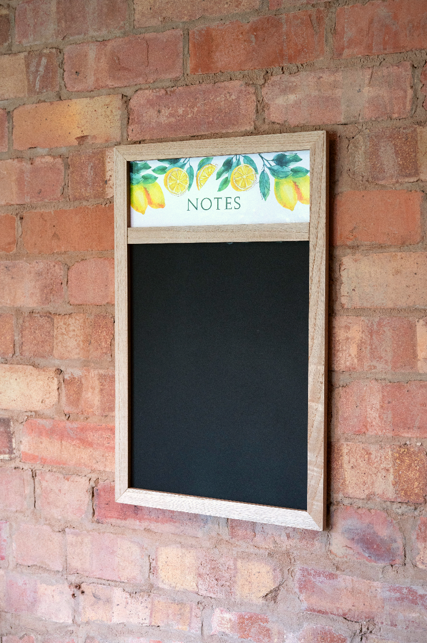 Chalkboard with Lemon Design