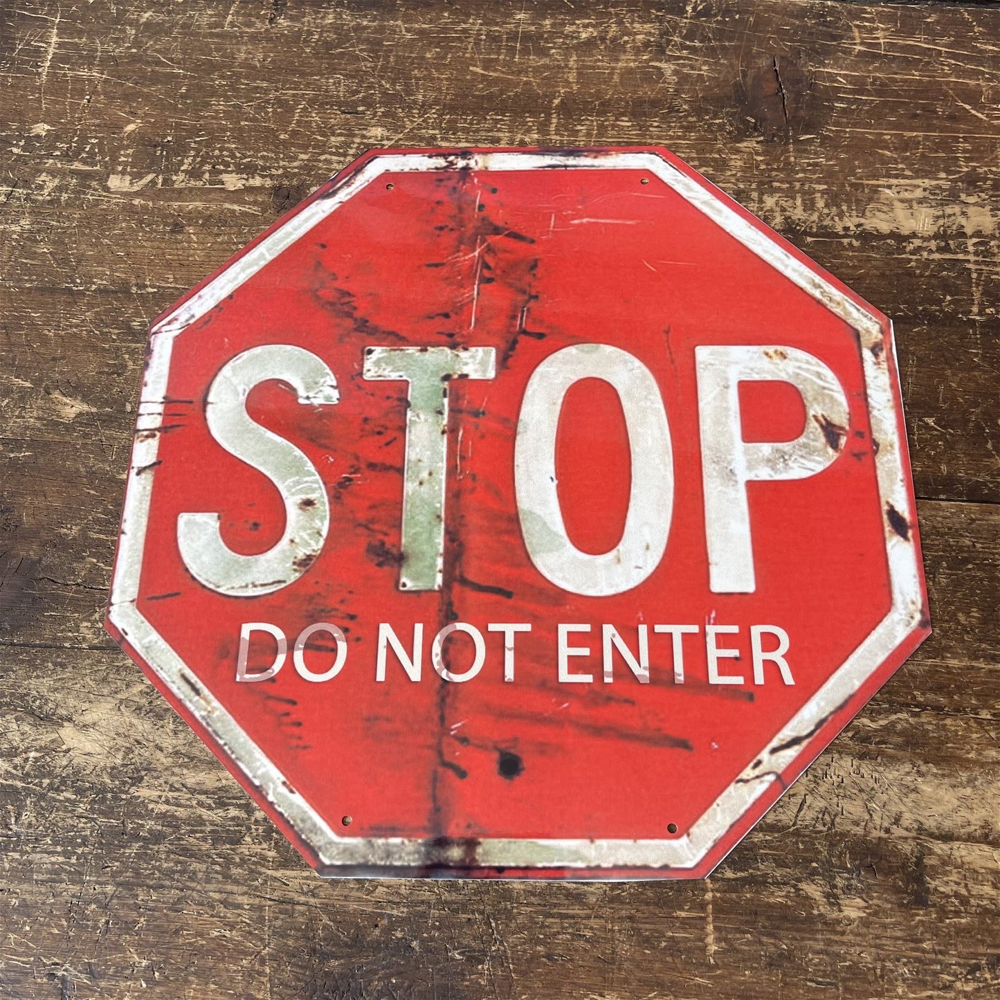 Vintage Metal Sign - Stop, Do Not Enter Sign