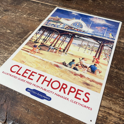 Vintage Metal Sign - British Railways Retro Advertising, Cleethorpes