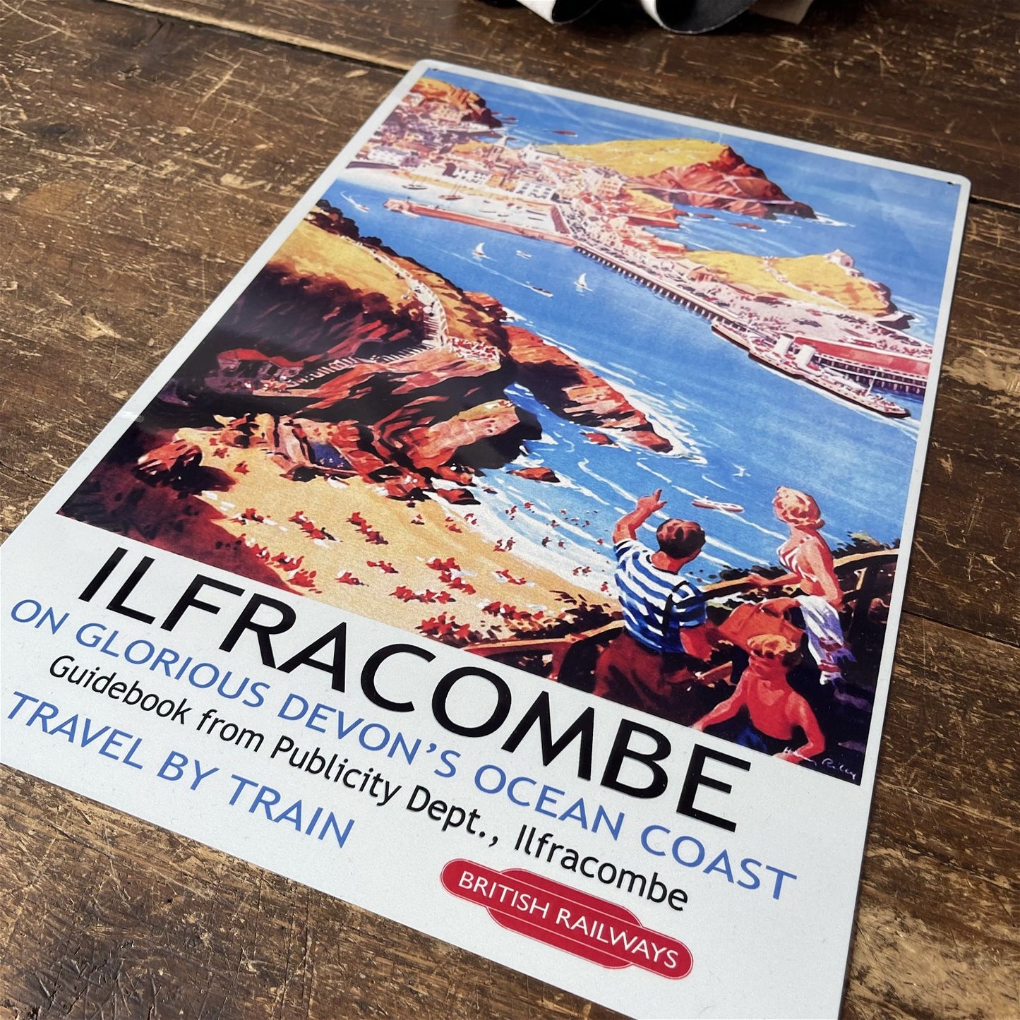 Vintage Metal Sign - British Railways Retro Advertising, Ilfracombe