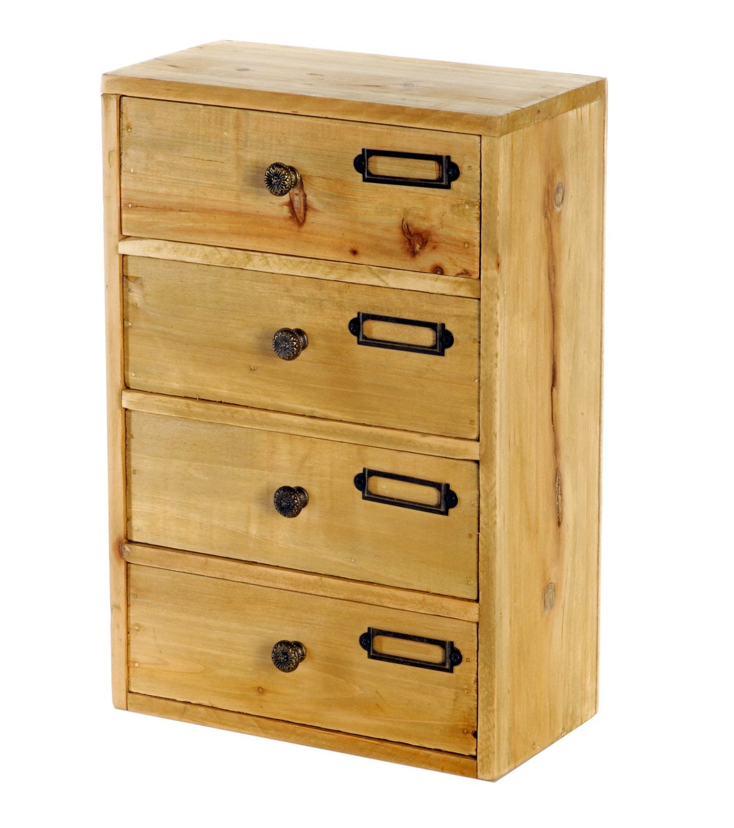 Tall 4 Drawers Wooden Storage 23 x 13 x 34 cm