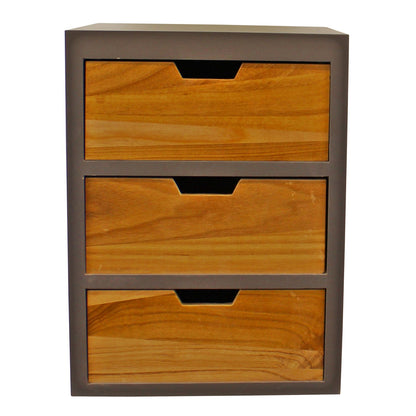 3 Drawer Chest In Grey Finish Drawers With Removable Legs