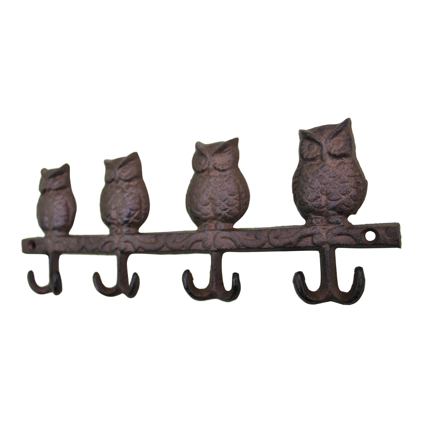 Rustic Cast Iron Wall Hooks, Owls