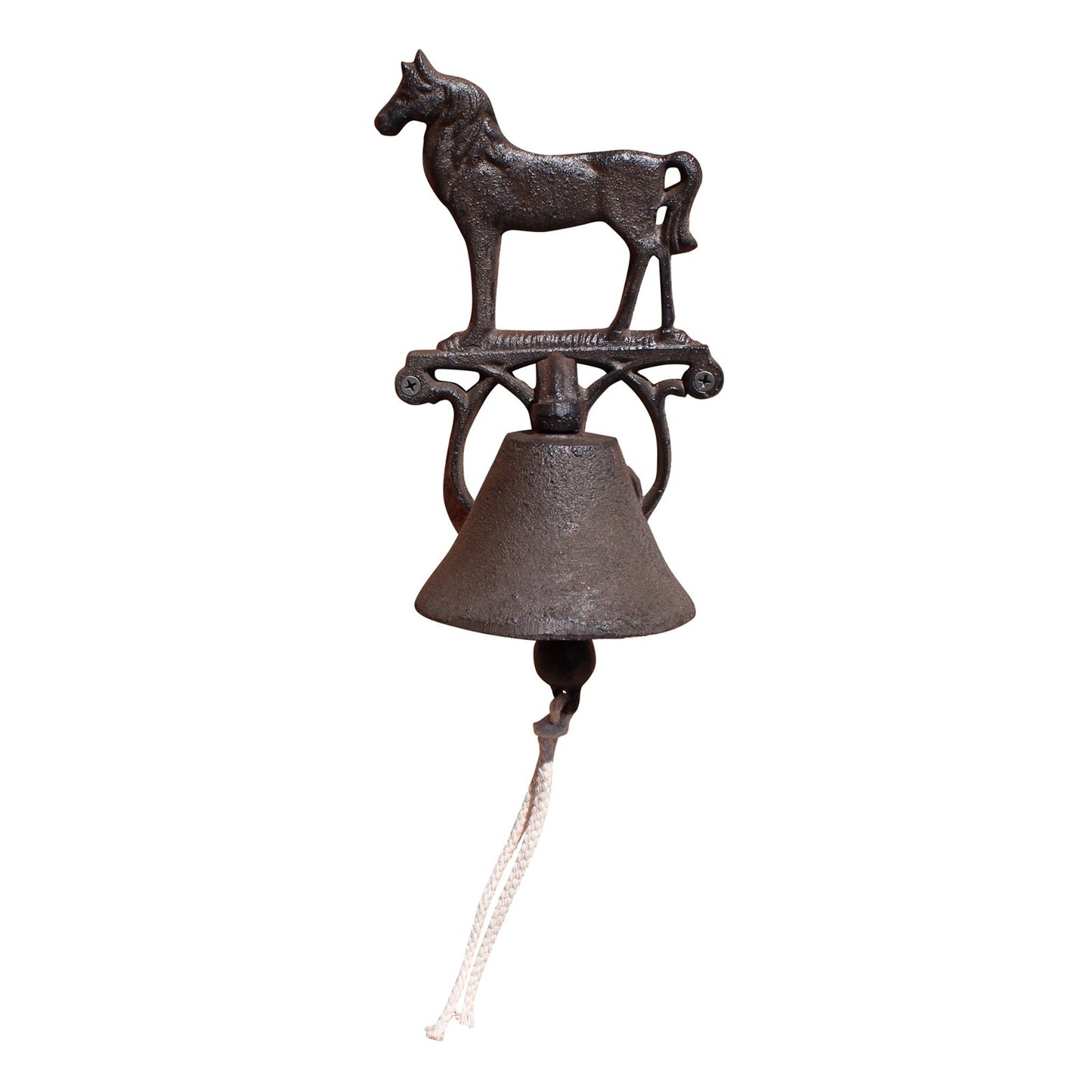 Rustic Cast Iron Wall Bell, Horse