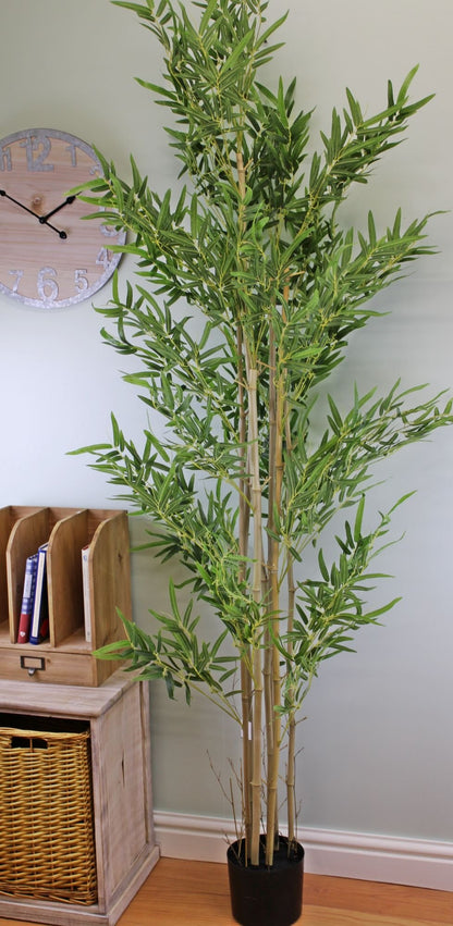 Artificial Bamboo Tree with 7 Real Bamboo Stems, 200cm