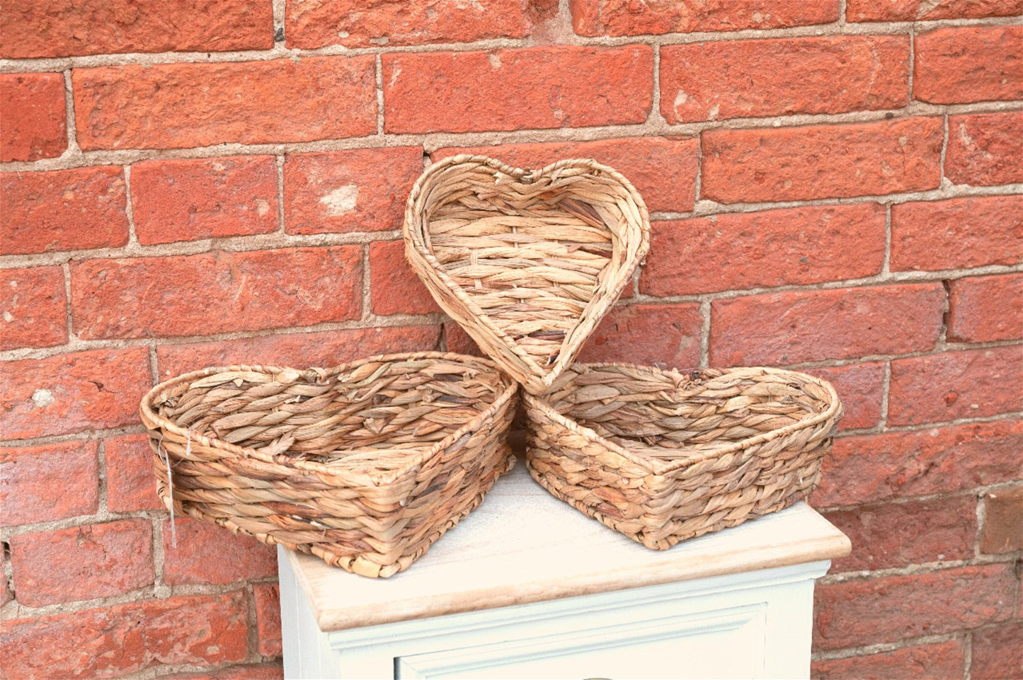 Rattan Heart Shape Basket Trays