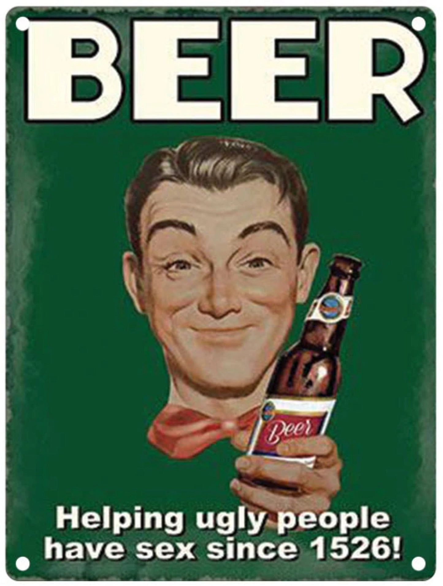 Large Metal Sign 60 x 49.5cm Funny Beer