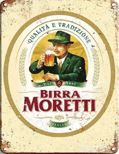 Small Metal Sign 45 x 37.5cm Birra Moretti