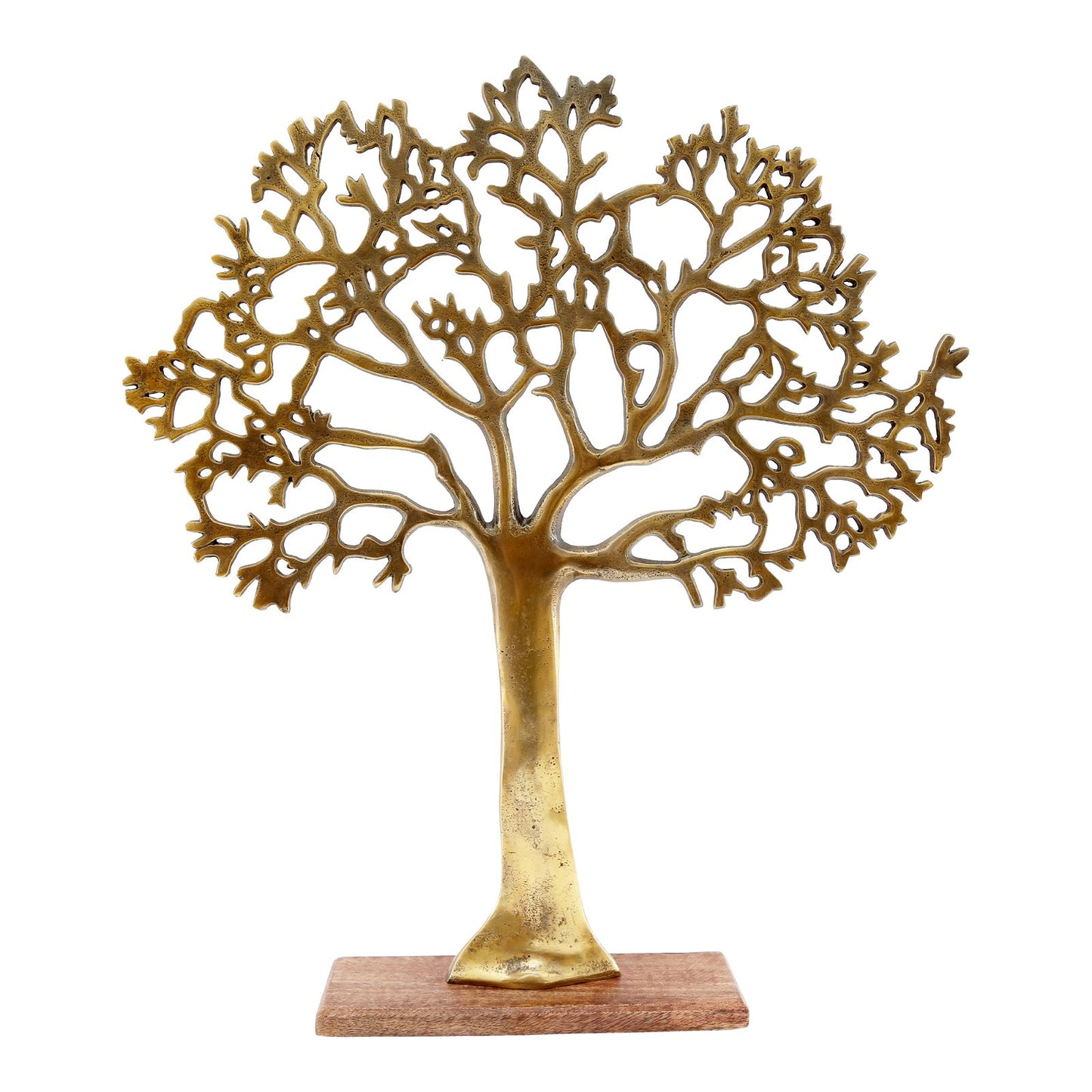 Antique Gold Tree On Wooden Base 62cm