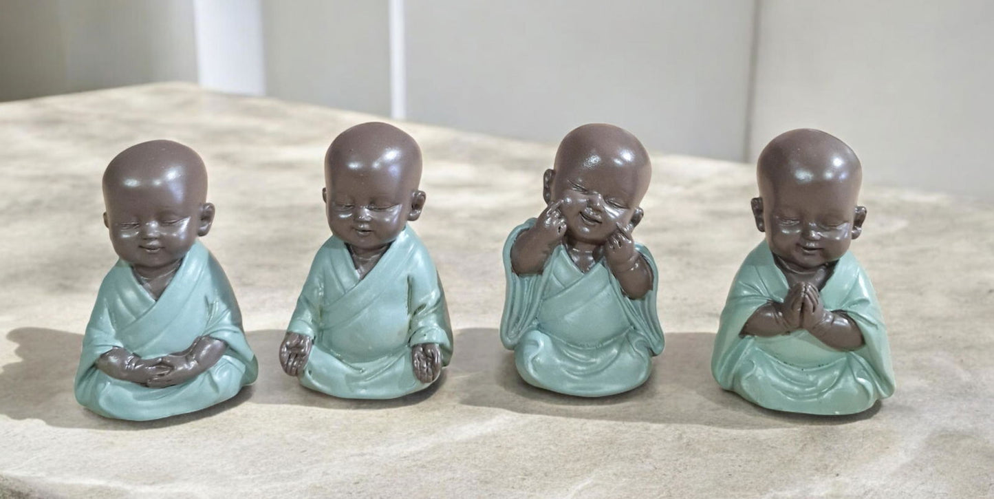 Buddha Ornament In Gift Bag Set Of 4, 6cm