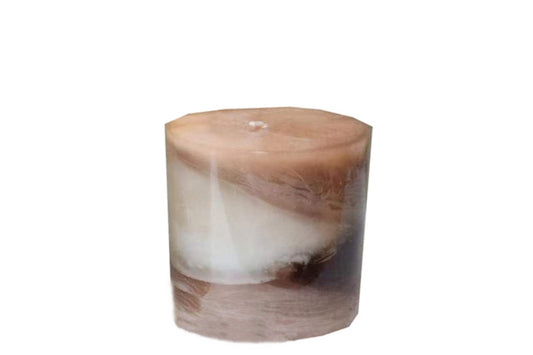 Vanilla Swirl Ombre Pillar Candle Short