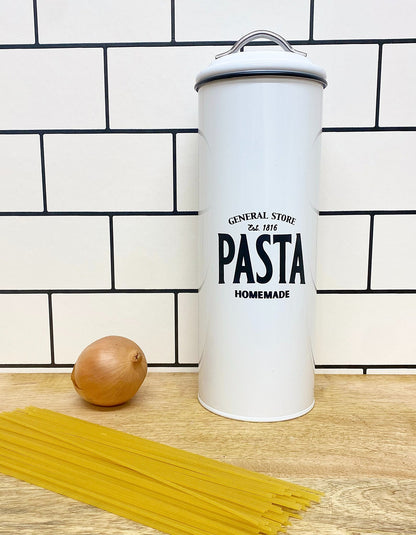 White General Store Pasta Canister