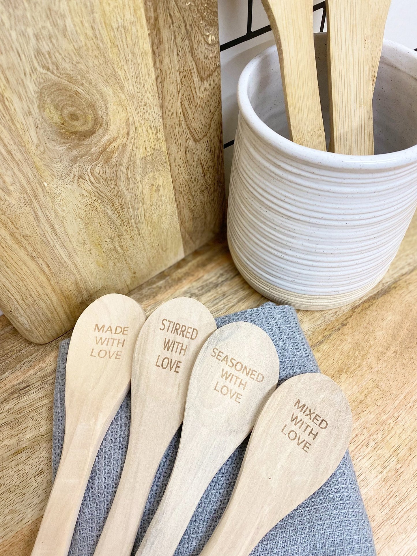 Set of Four Wooden Spoons