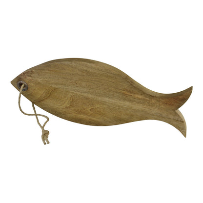 Mango Wood Chopping Board, Fish Design