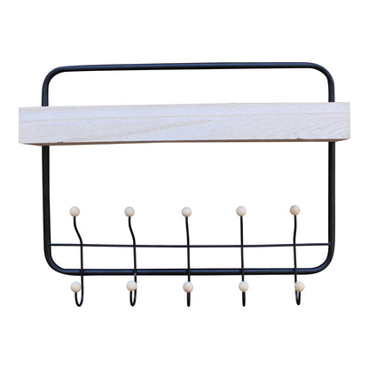 Wall Hanging Shelf With Coat Hooks