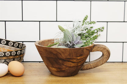 Wooden Bowl with Handle