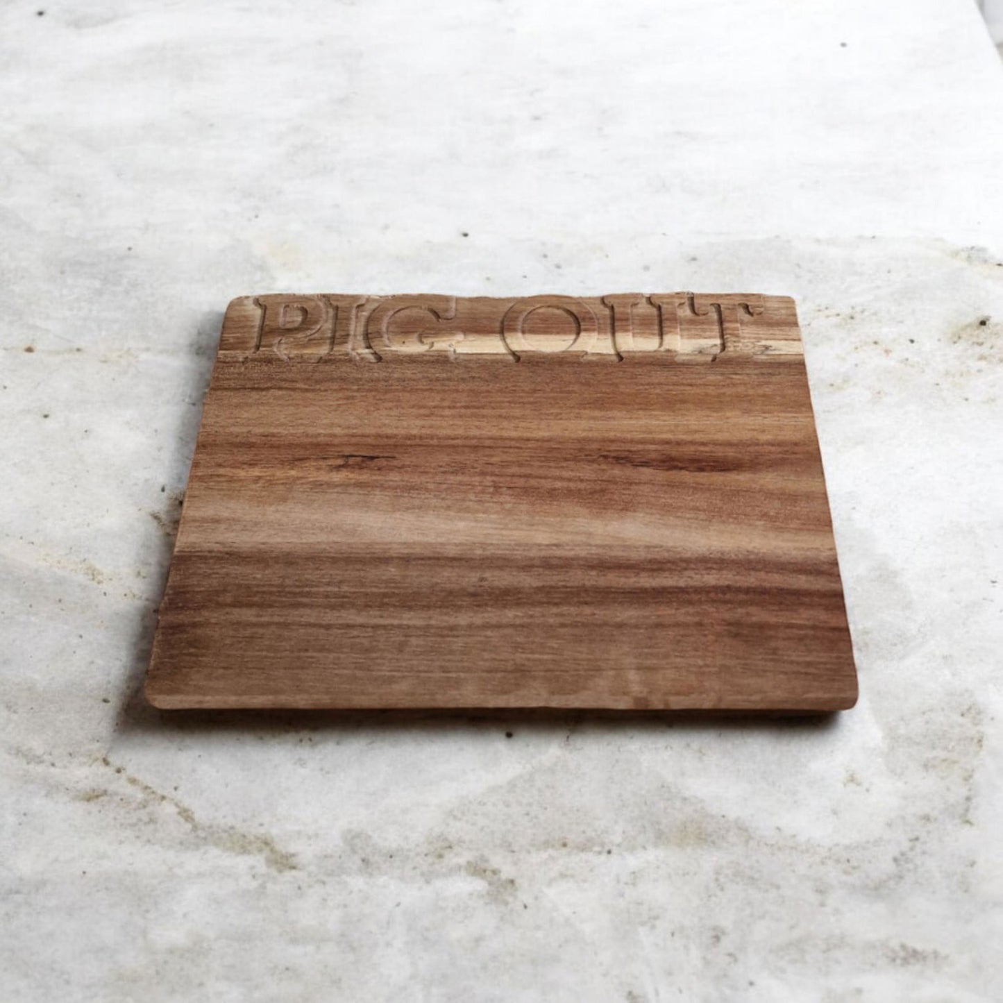 Pig Out Wooden Serving Board 32cm