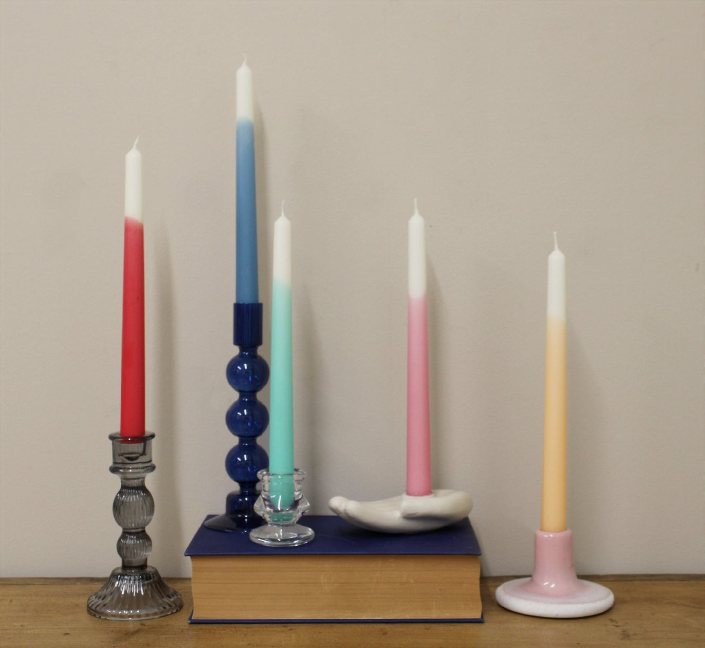 Multicoloured Dinner Candles