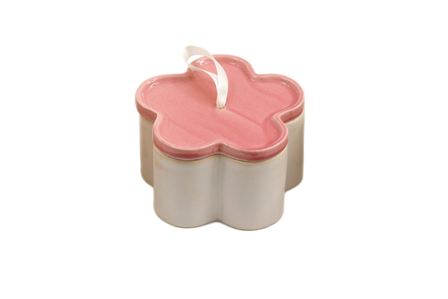 Pink Flower Shape Trinket Box