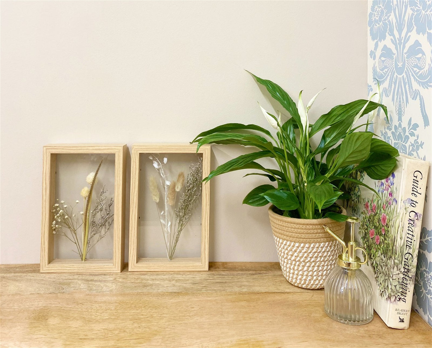 Pressed Flowers in Wooden Frames