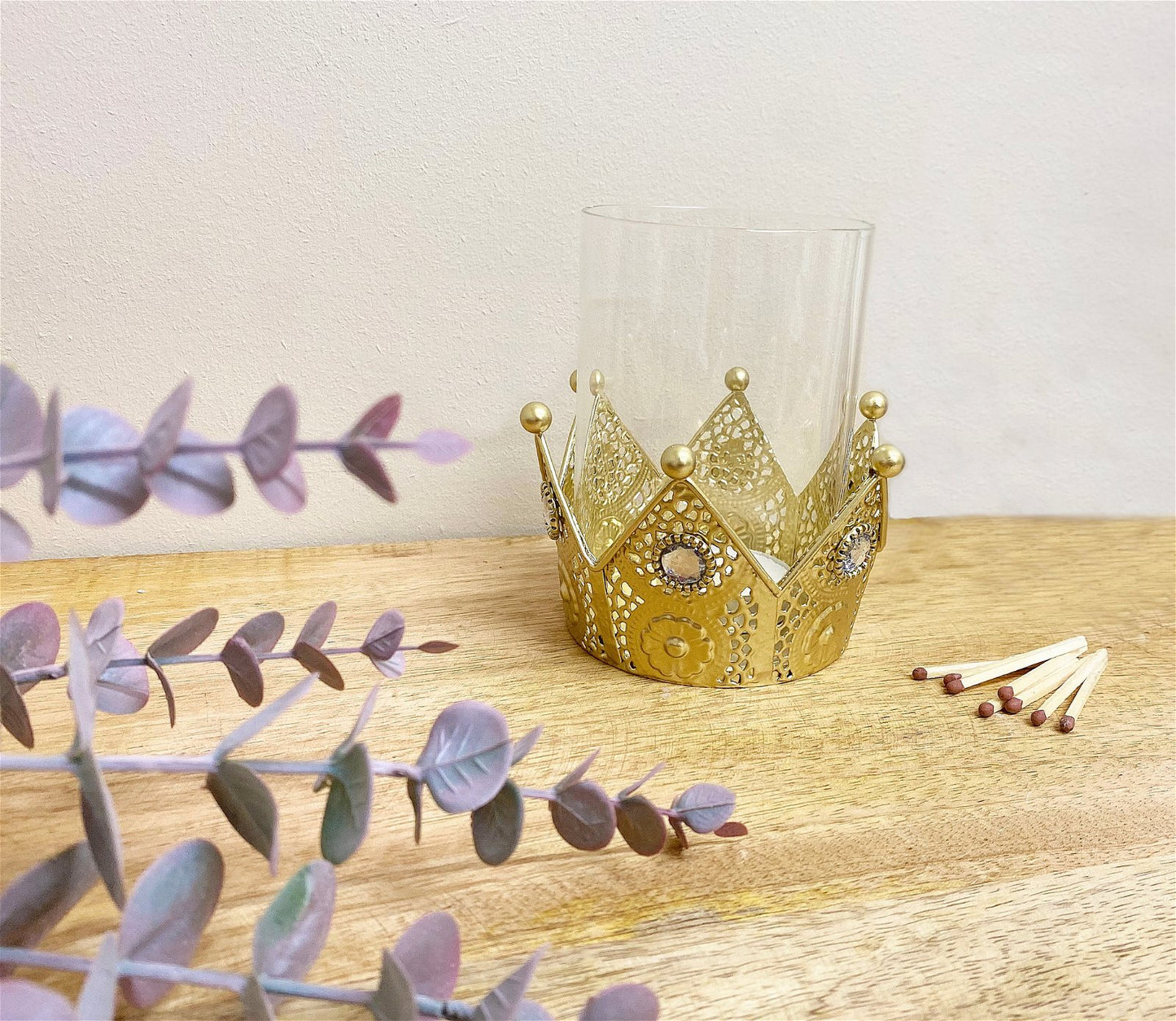 Gold Crown Candle Holder