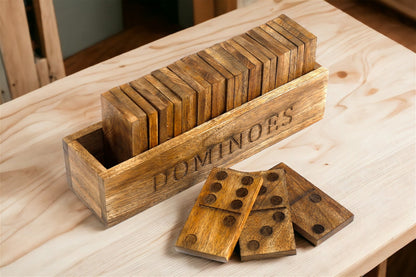 Large Wooden Dominoes Set 28cm