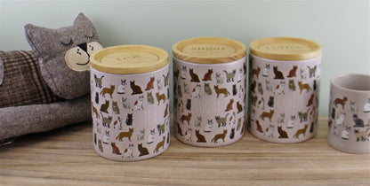 Ceramic Cat Design Tea,Coffee & Sugar Canisters