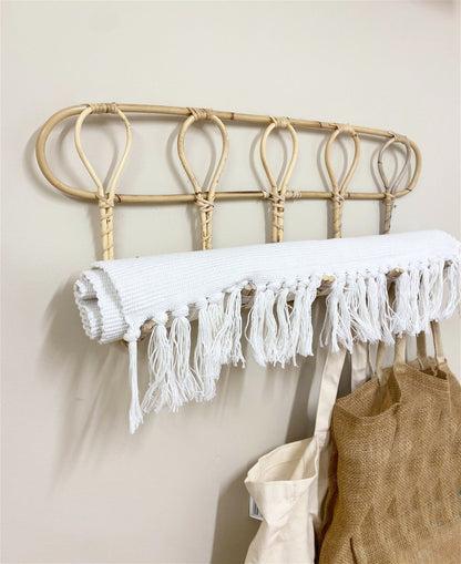 Wall Mounted Rattan Hooks