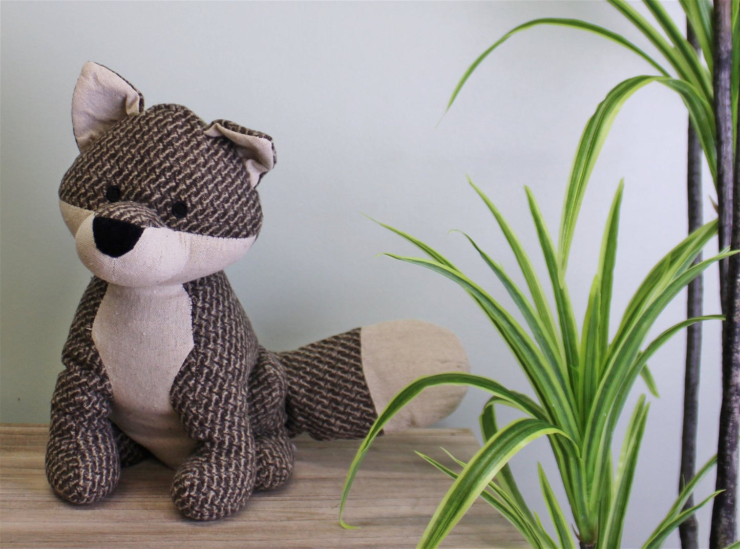 Brown Fabric Fox Doorstop