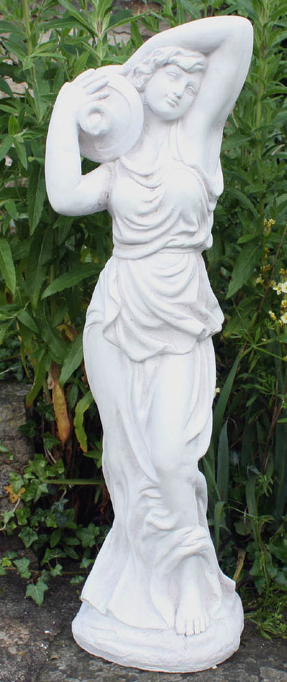 Stone Effect Lady With Urn Statue