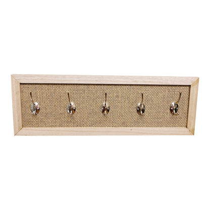 Coat Rack On Woven Board With 5 Hooks