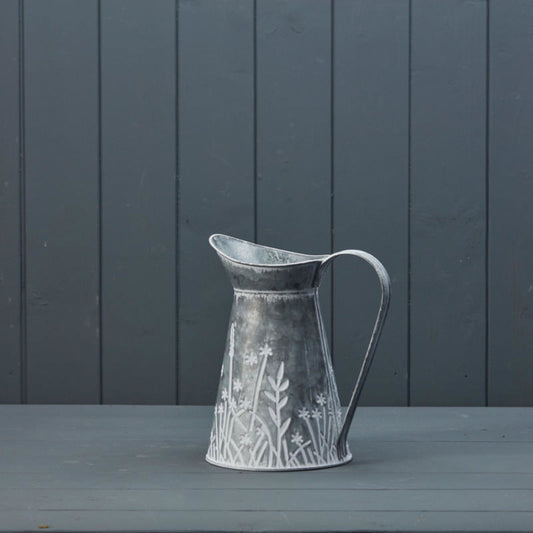 Zinc Meadow Design Jug (21.5cm)