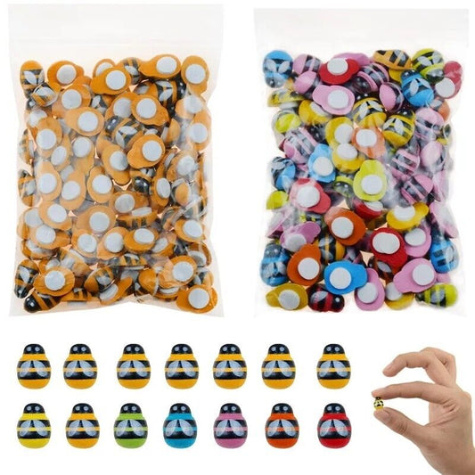 Self Adhesive Stick On Wooden Bee Bumblebee Stick On Decal Craft Decoration