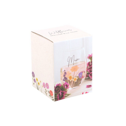 Mum Wildflower Stemless Glass